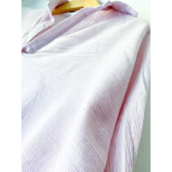 Pink Boyfriend Oversize Shirt with Tie Up Sleeves - Picture 7 of 8